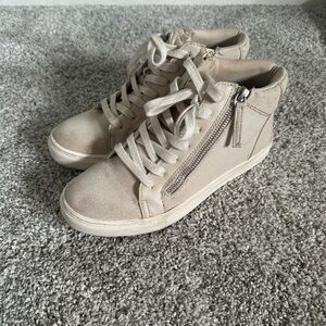 Women's Cream High-Top Sneakers